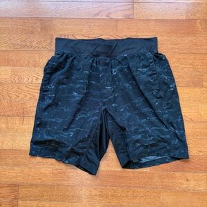 Lululemon THE Short Black Camo Lined Athletic Shorts